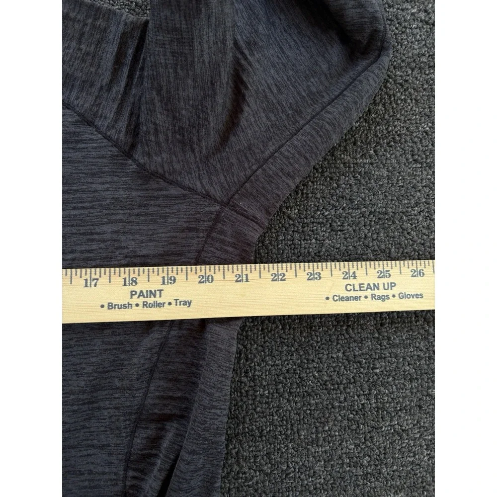 Nike Dri-FIT Quarter Zip Pullover Womens Large Dark Gray Heather Thumb Holes Run